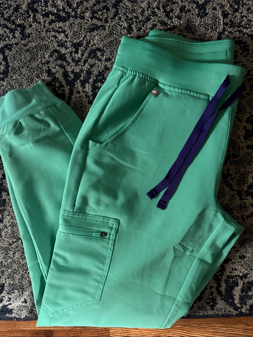 Figs Women’s SurJogger Pants with Purple Drawstring